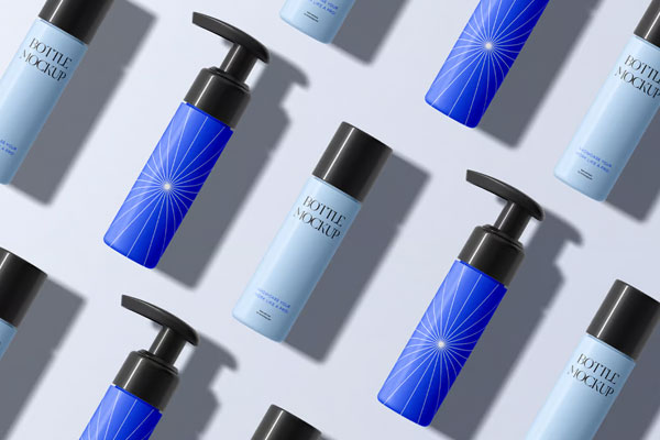 Free Top View Bottle Mockups PSD Template