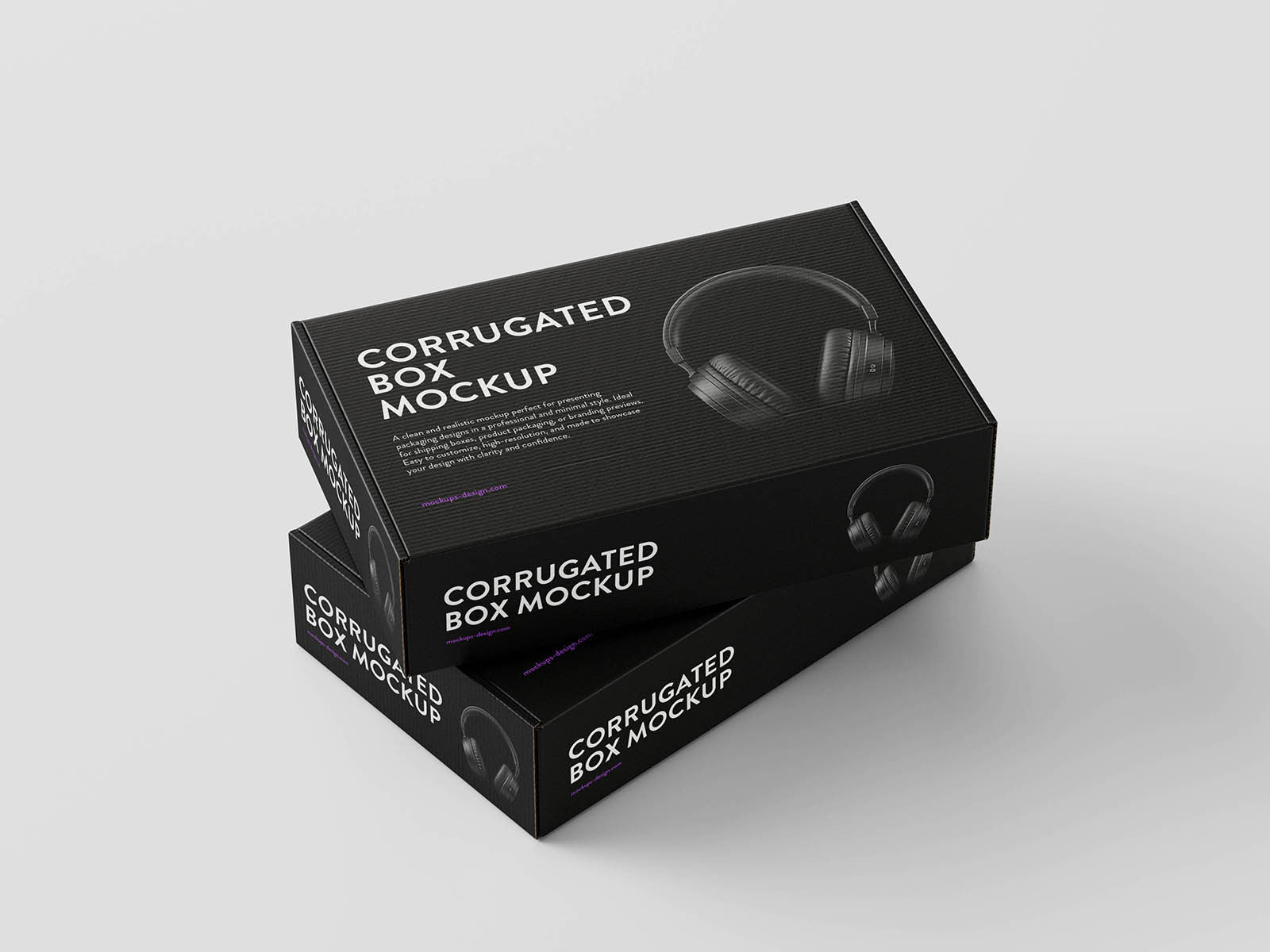 Free Versatile Corrugated Box Mockup PSD Template