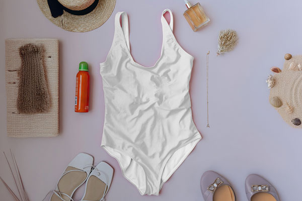 Free Woman Swimsuit Mockup PSD Template