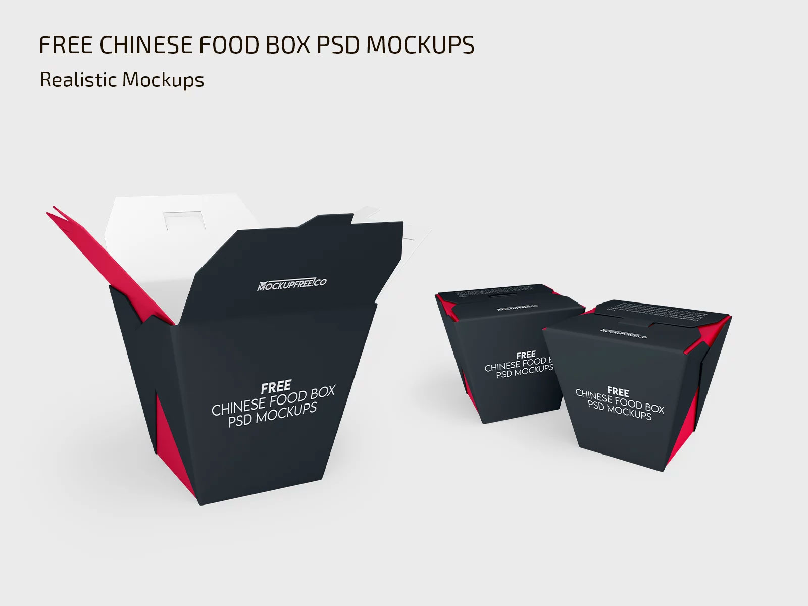 Free 2 Food Box Mockups PSD Template