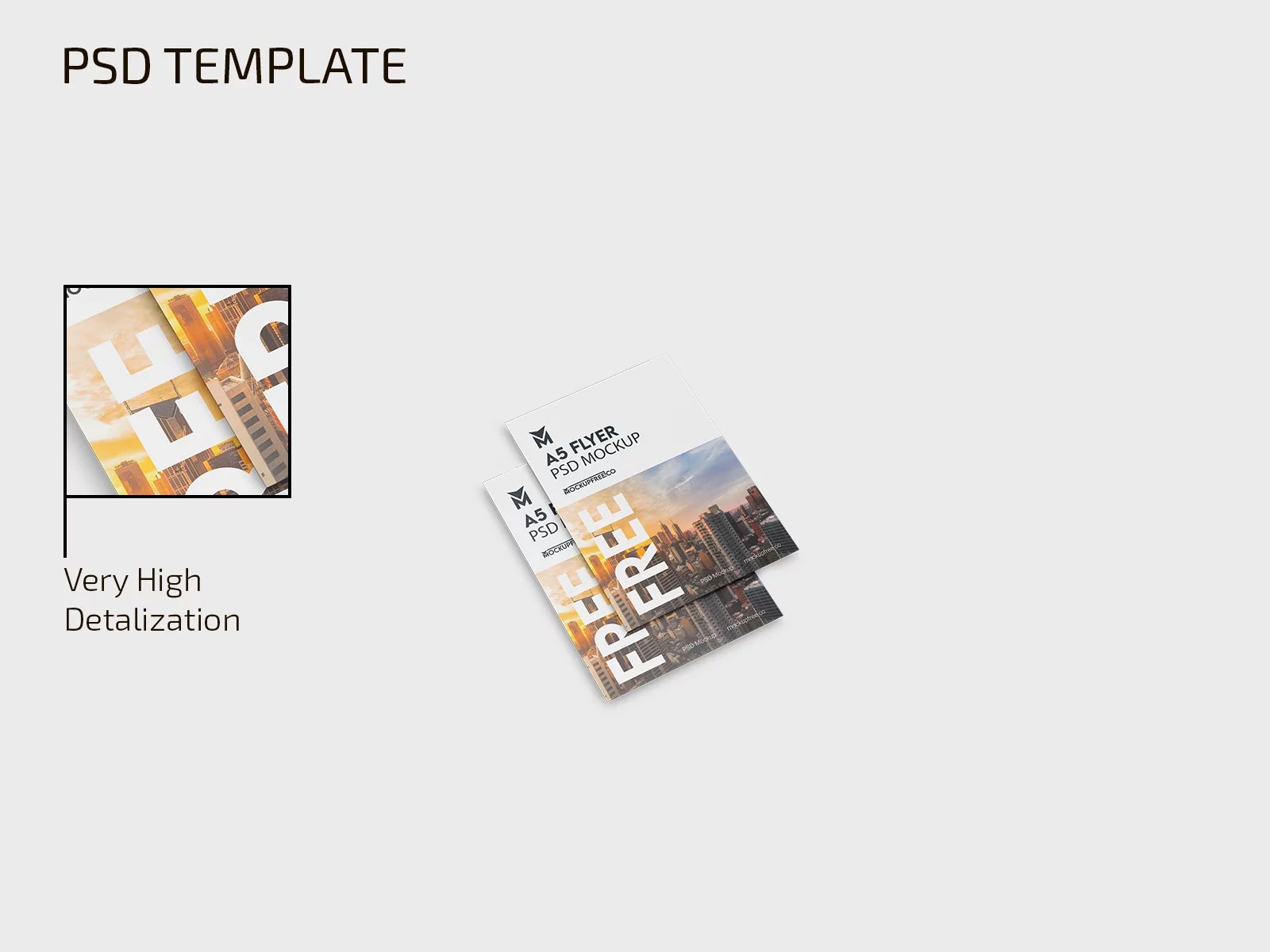 Free A5 Flyer Mockup PSD Template