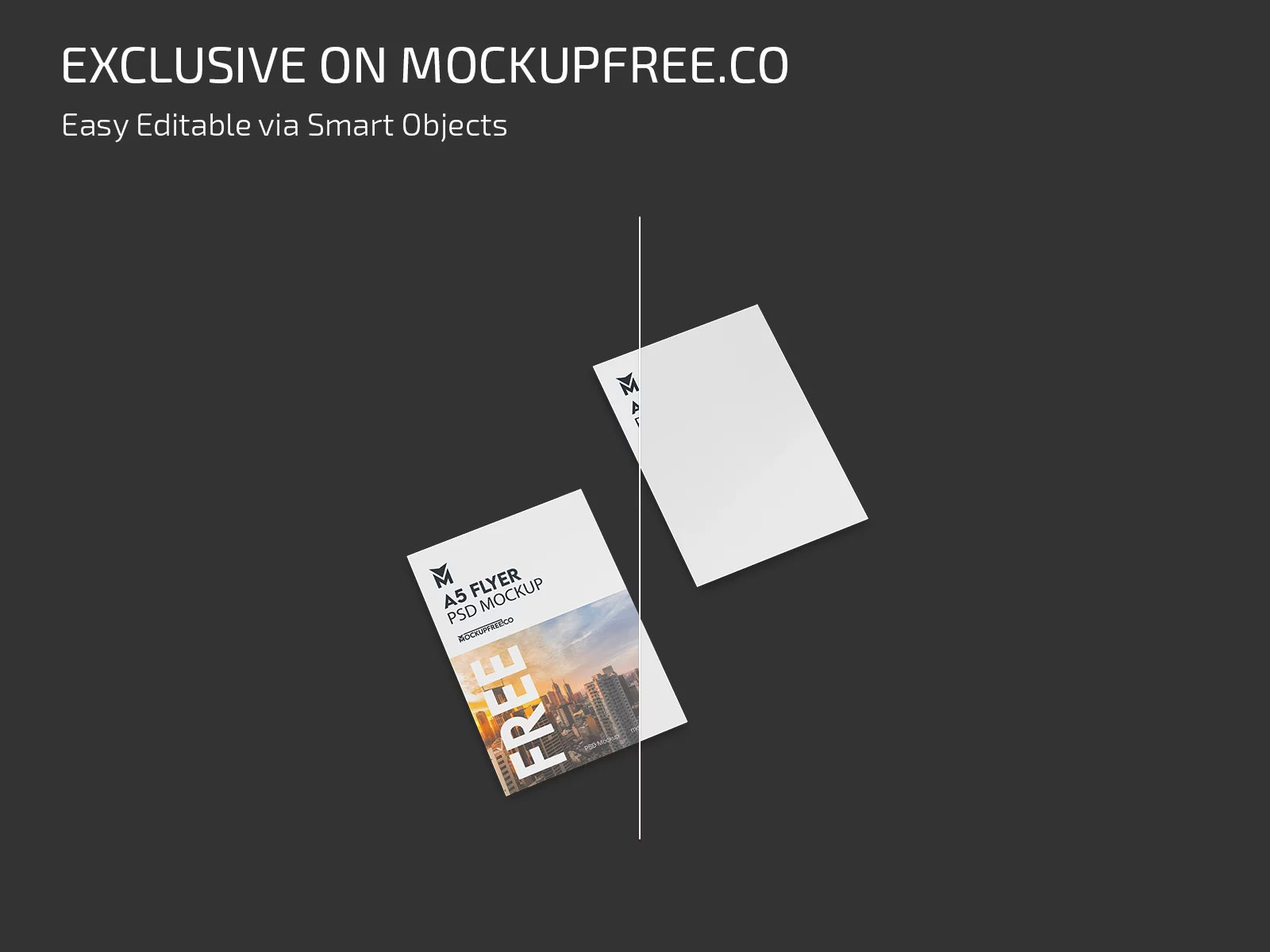 Free A5 Flyer Mockup PSD Template
