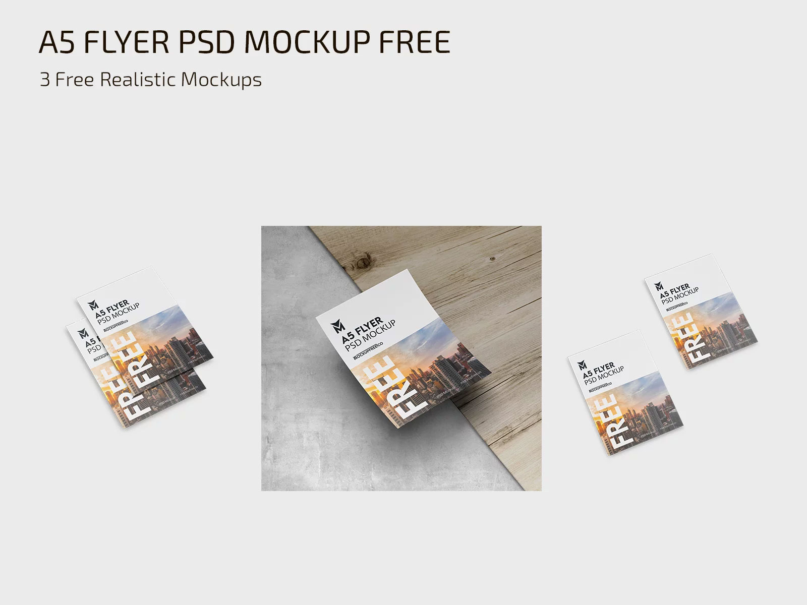 Free A5 Flyer Mockup PSD Template