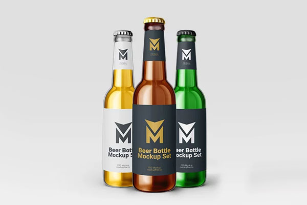 Free Beer Bottle Mockup PSD Template