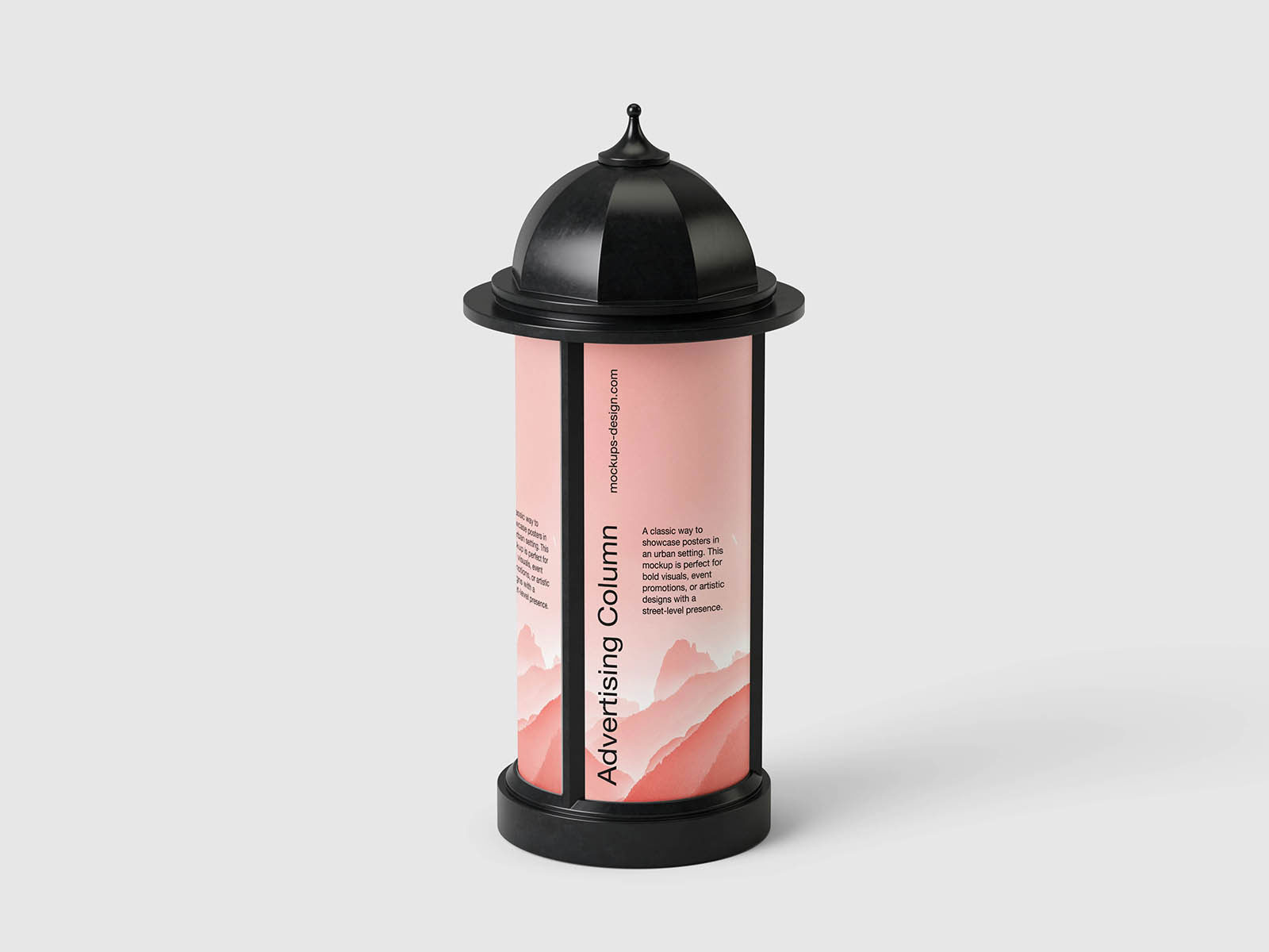 Free Classic Advertising Column Mockup PSD Template