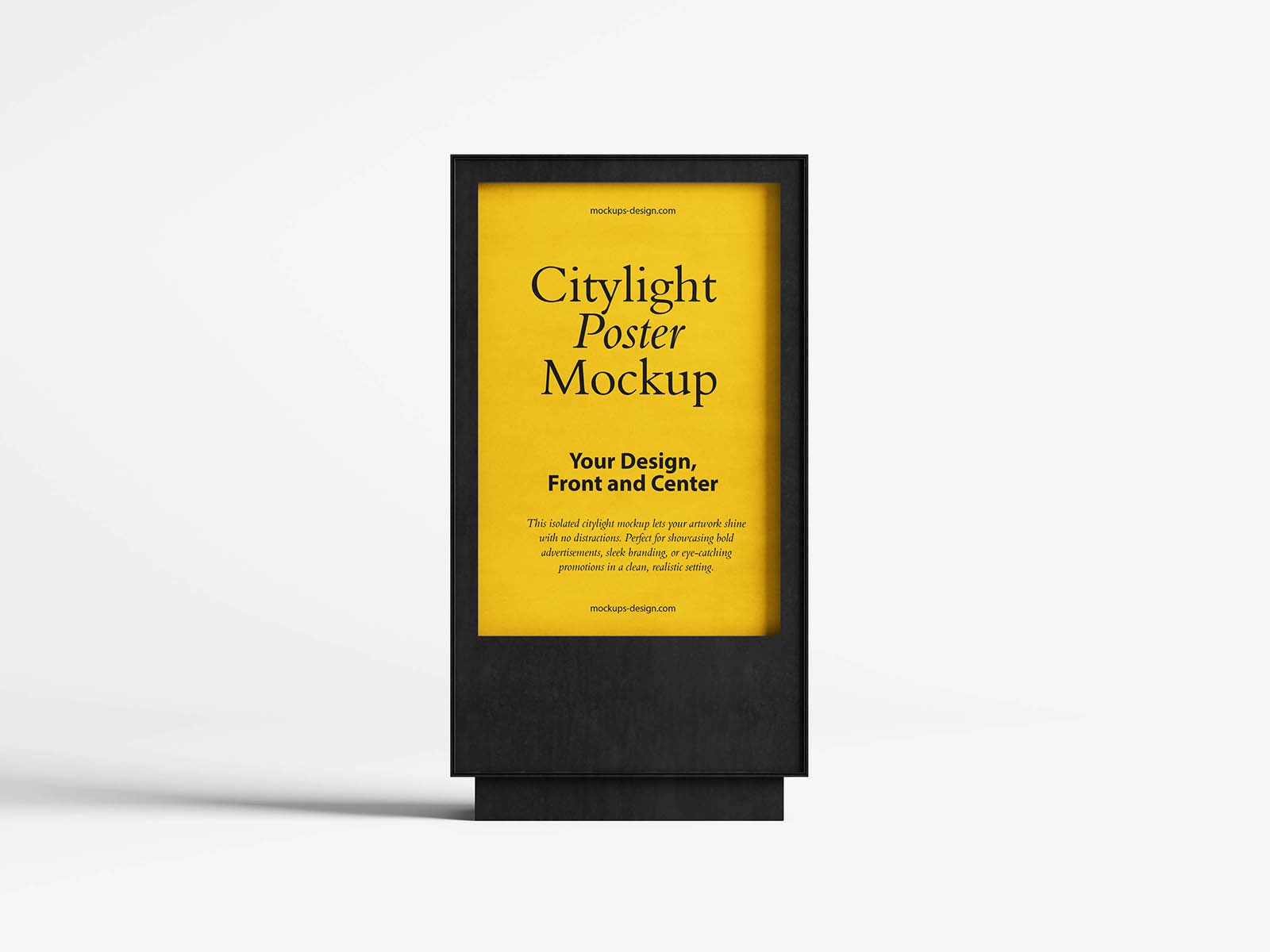 Free Clean Citylight Poster Mockup PSD Template
