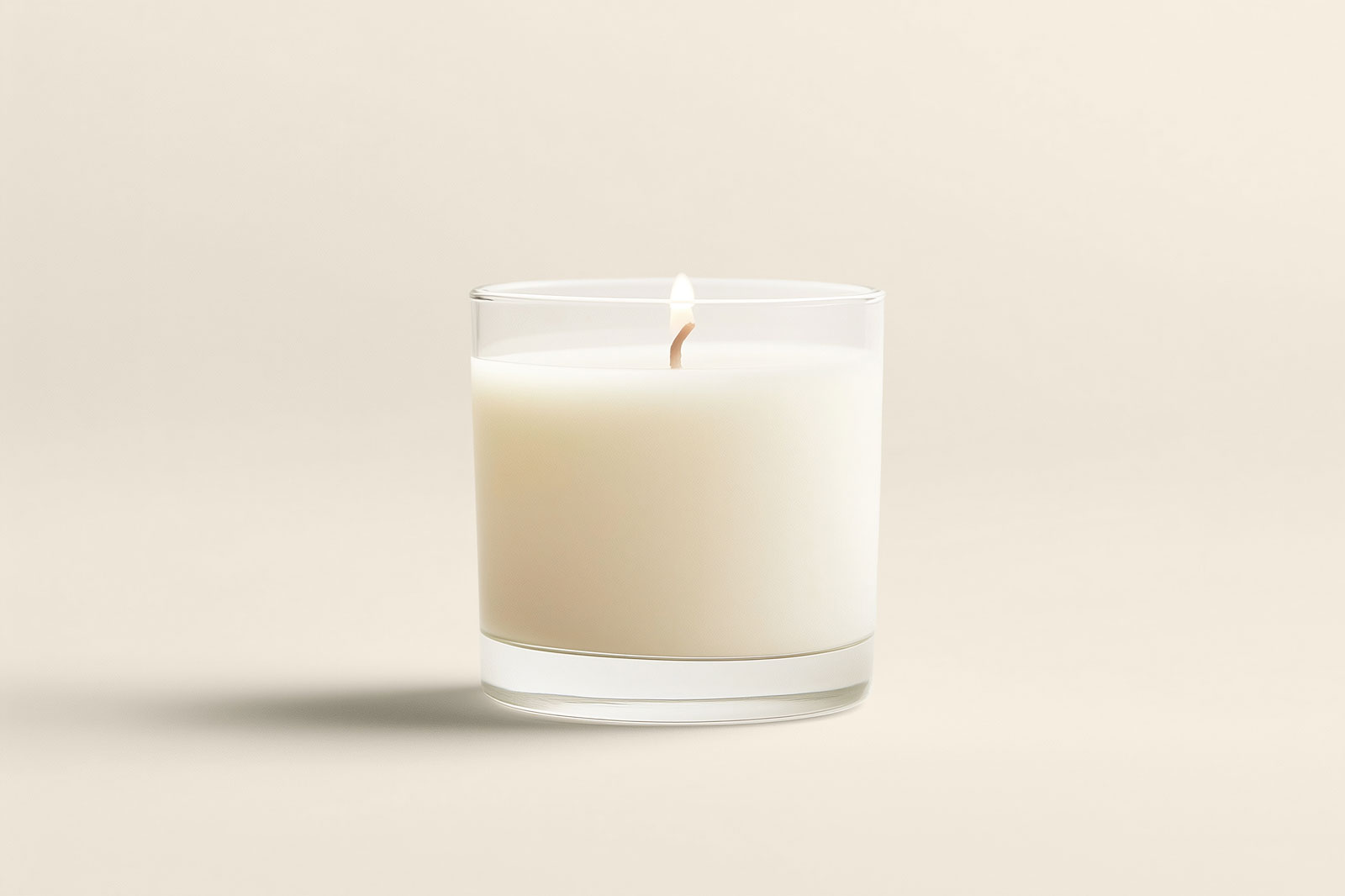 Free Clear Glass Candle Mockup PSD Template