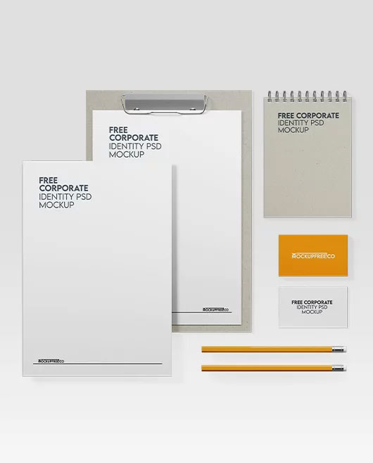 Free Corporate Identity Mockup PSD Template