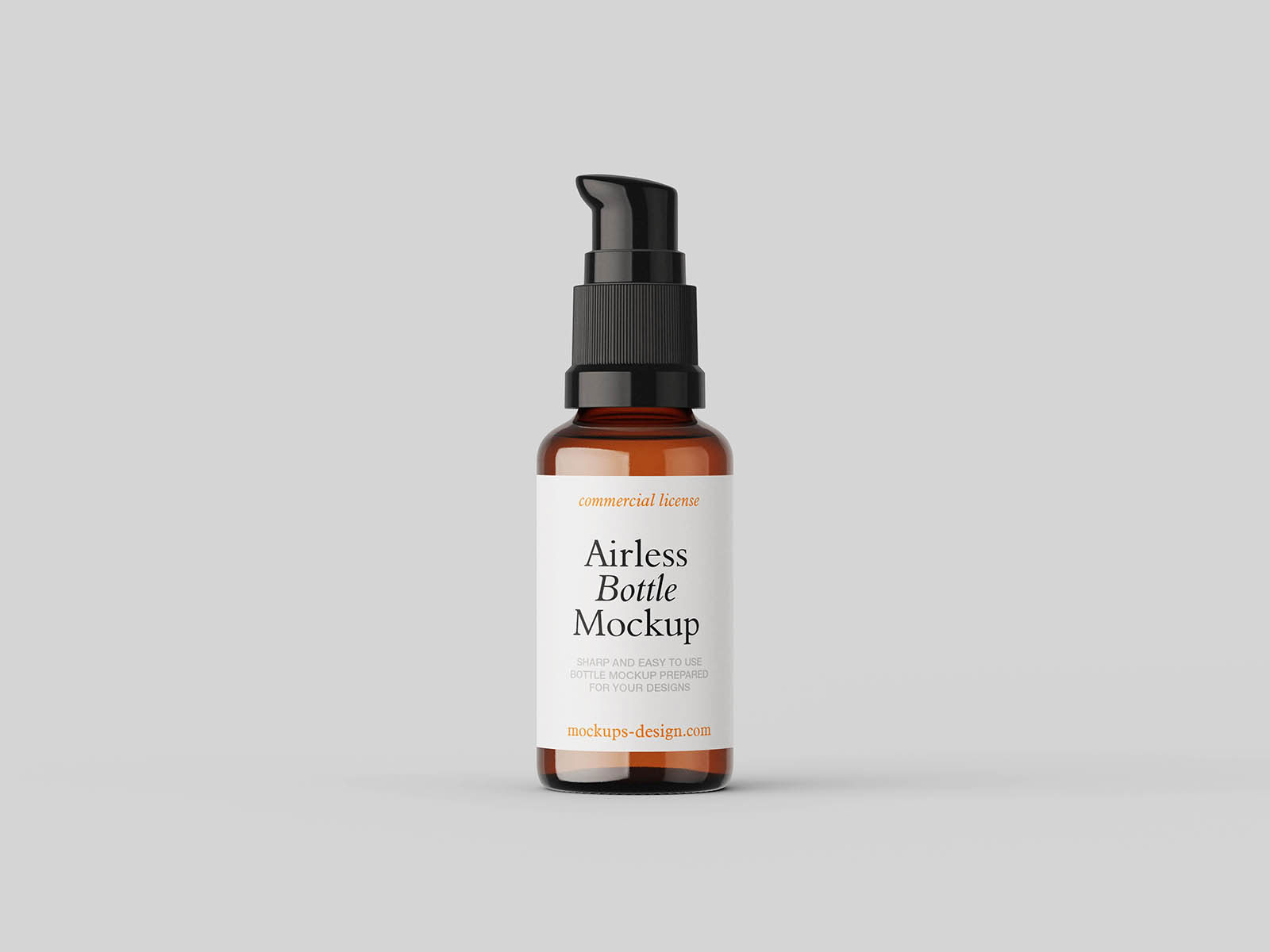 Free Elegant Airless Bottle Mockup PSD Template