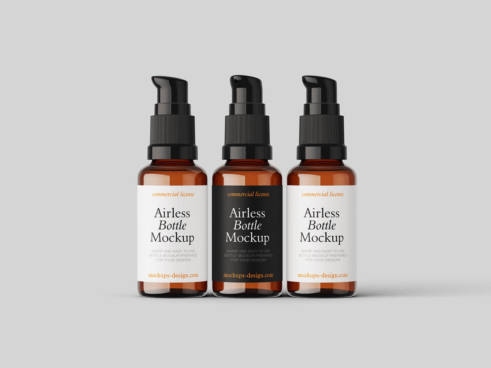 Free Elegant Airless Bottle Mockup PSD Template