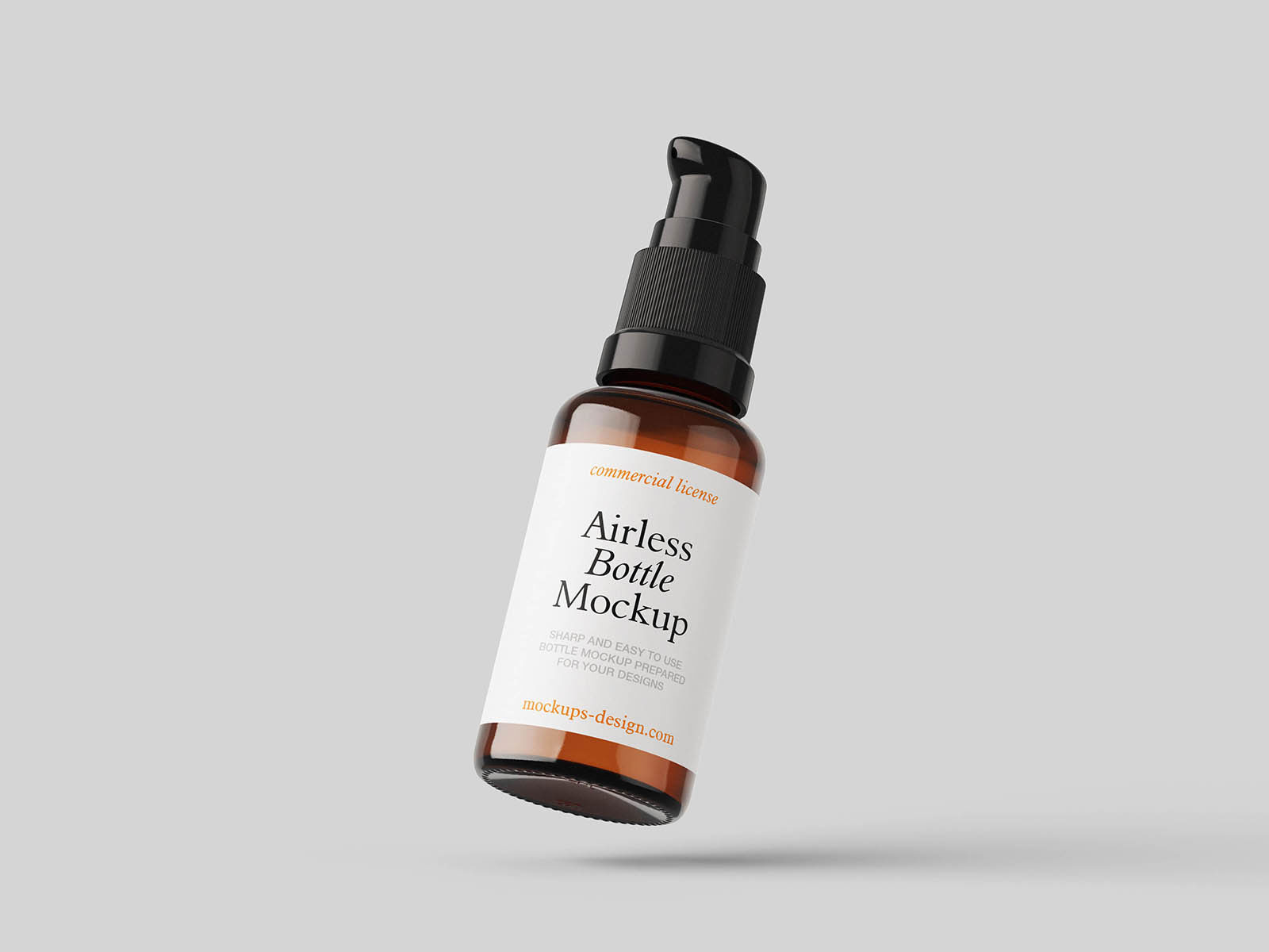 Free Elegant Airless Bottle Mockup PSD Template