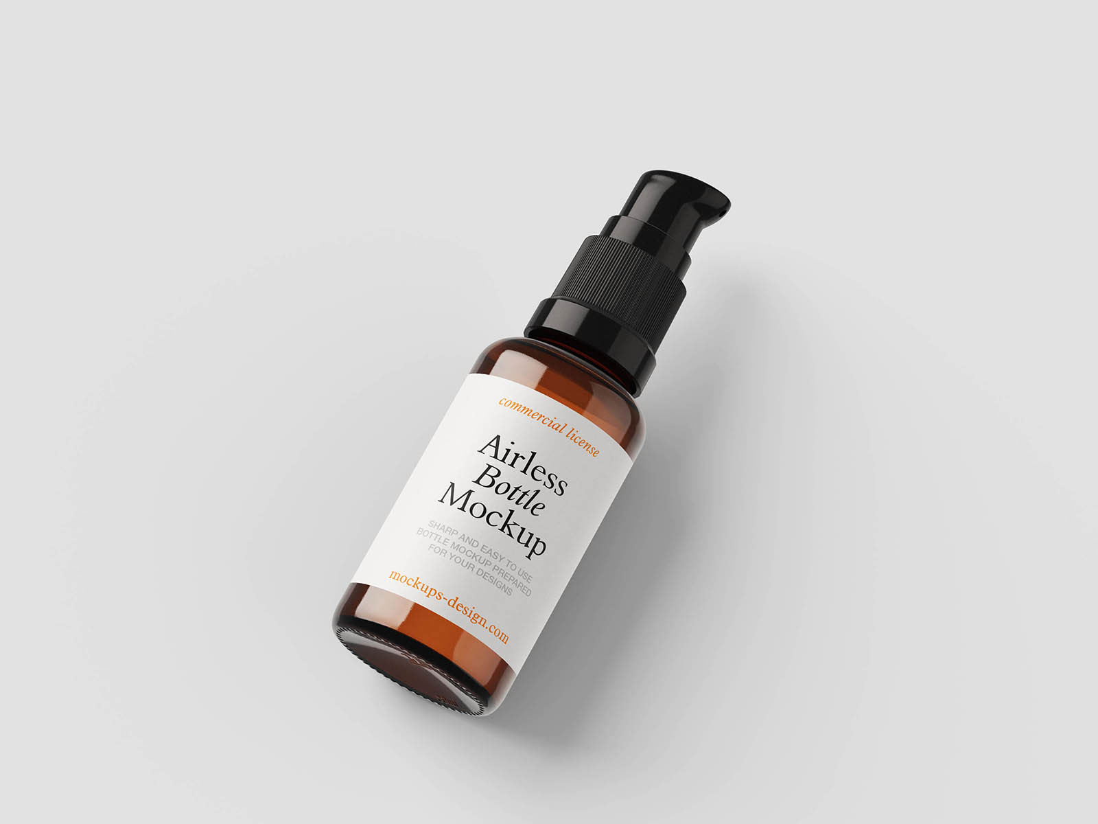 Free Elegant Airless Bottle Mockup PSD Template