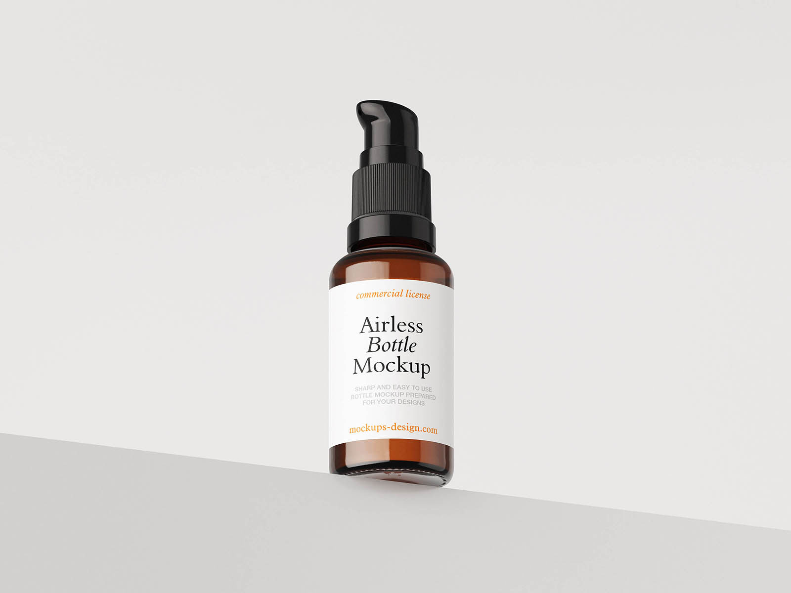Free Elegant Airless Bottle Mockup PSD Template