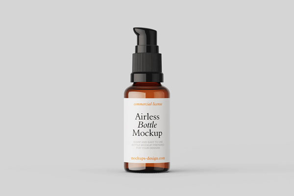 Free Elegant Airless Bottle Mockup PSD Template