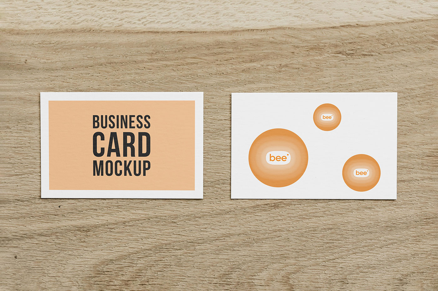 Free Front View Business Card Mockups PSD Template