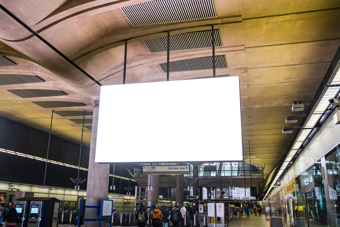 Free Huge Station Billboard Mockup PSD Template