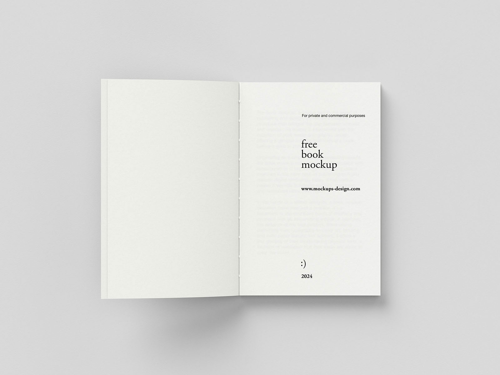 Free Minimal Book Mockup PSD Template