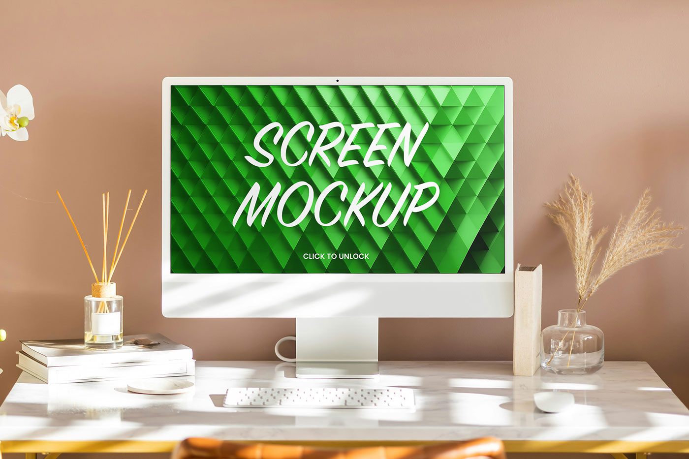 Free Modern Home Office Mockup PSD Template