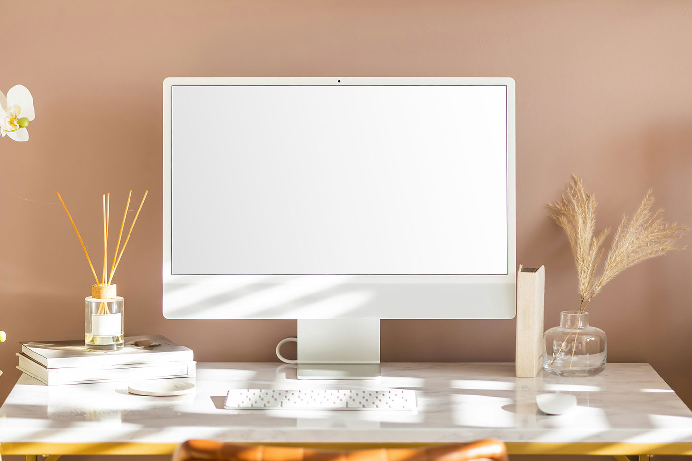 Free Modern Home Office Mockup PSD Template