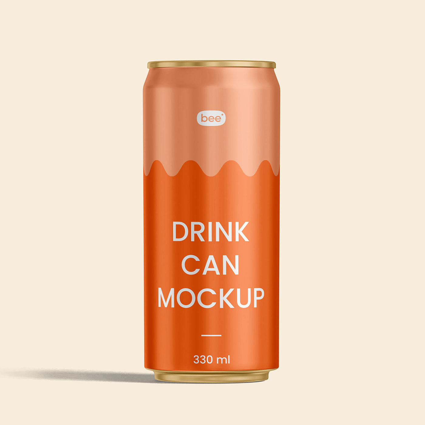 Free Narrow Can Mockup PSD Template