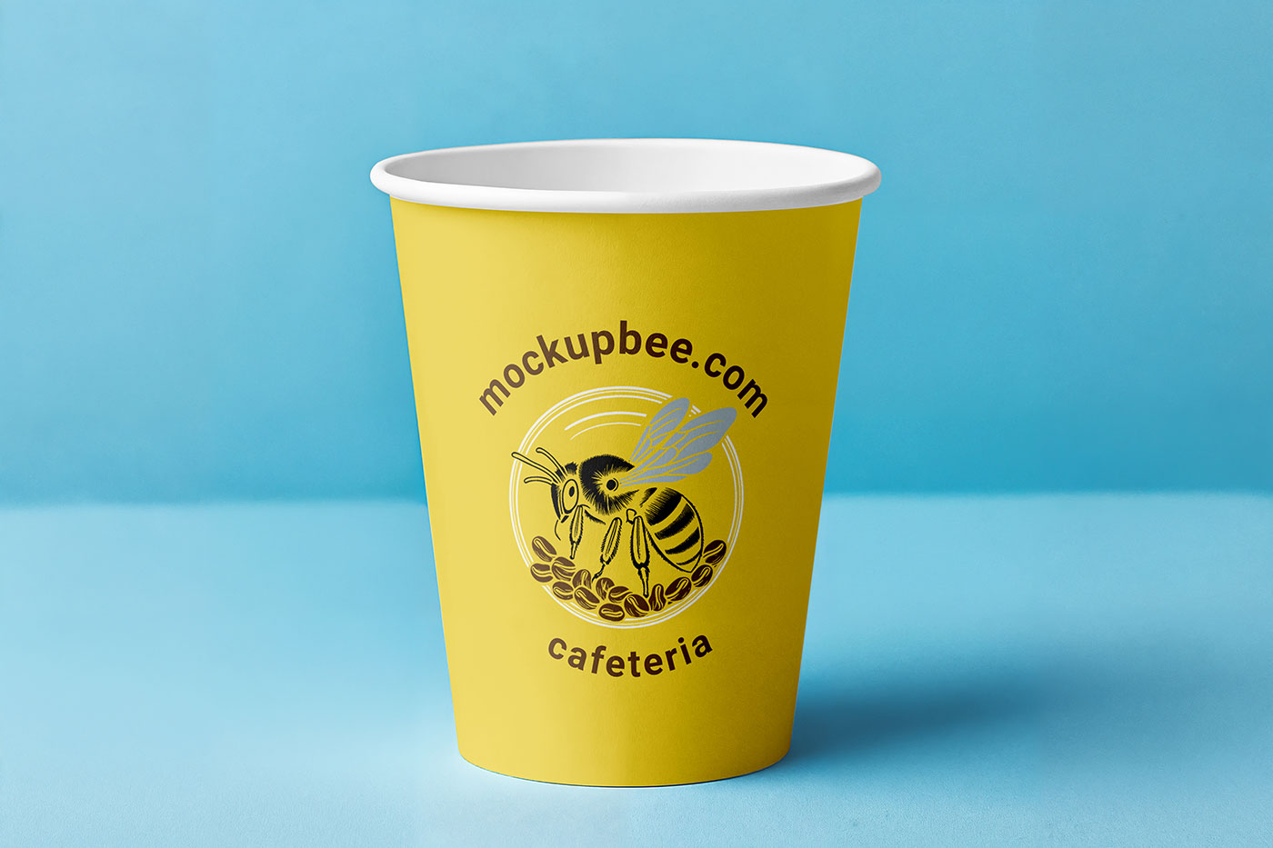 Free Open Eco Paper Cup Mockup PSD Template