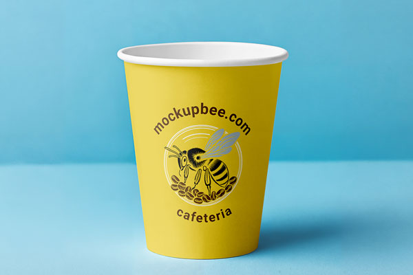 Free Open Eco Paper Cup Mockup PSD Template