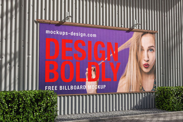 Free Outdoor Banner Mockup PSD Template