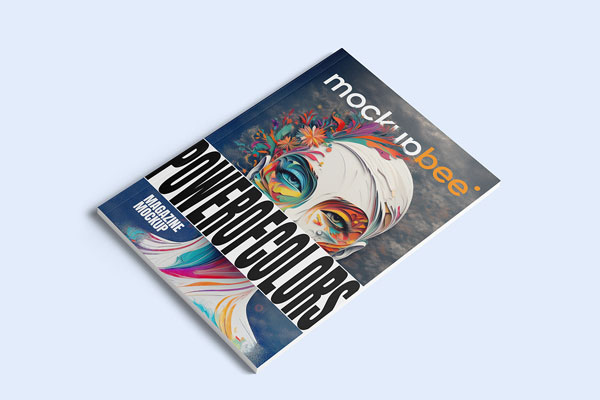 Free Perspective Magazine Cover Mockup PSD Template