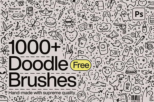 1000+ Free Doodle Photoshop Brushes (Hand Drawn)