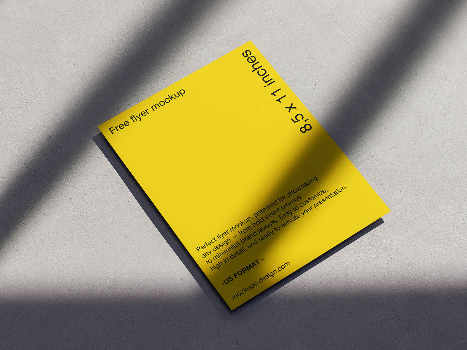 Free Shadowed US Flyer Mockup PSD Template