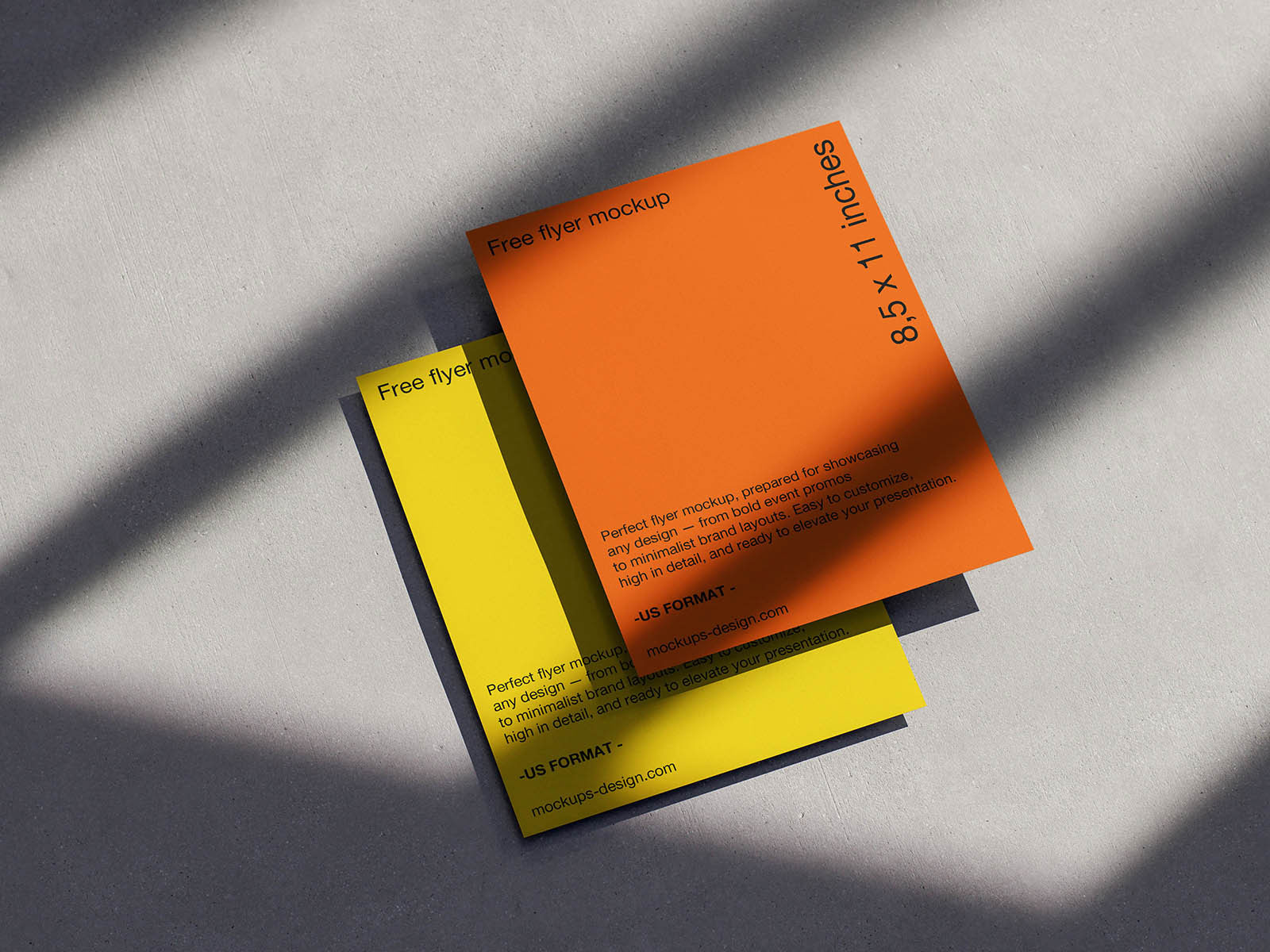 Free Shadowed US Flyer Mockup PSD Template