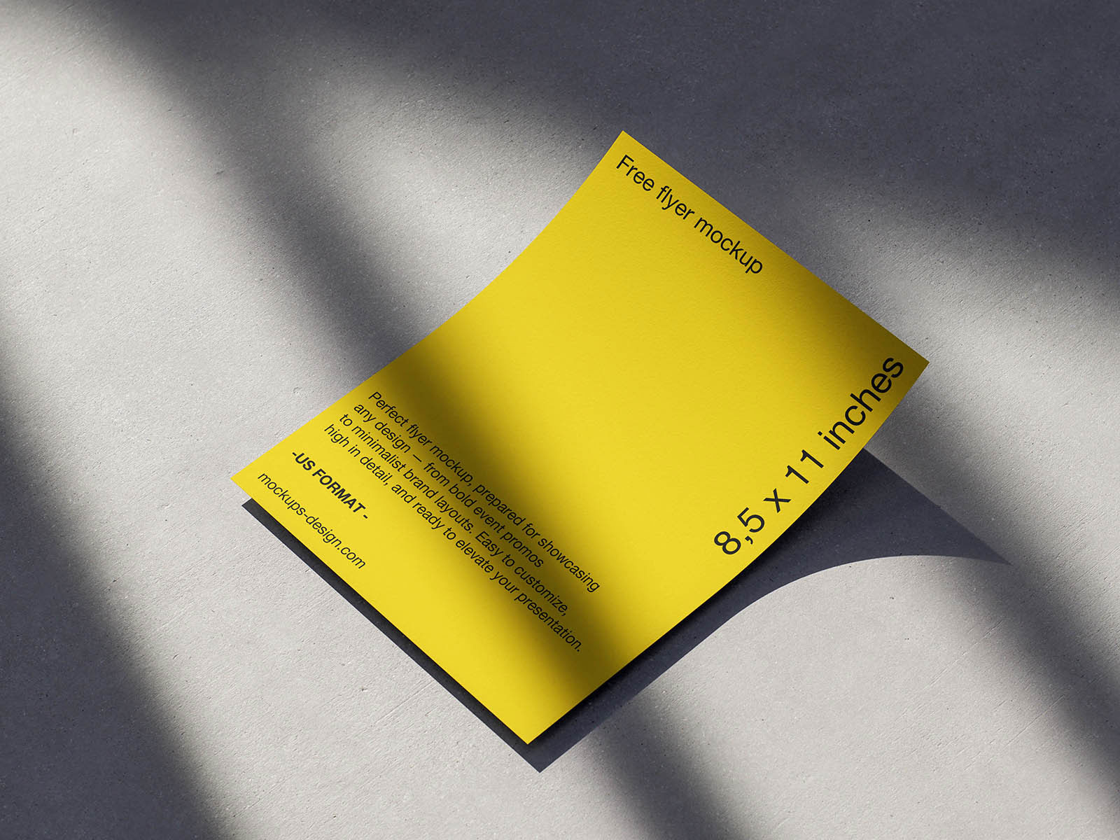 Free Shadowed US Flyer Mockup PSD Template