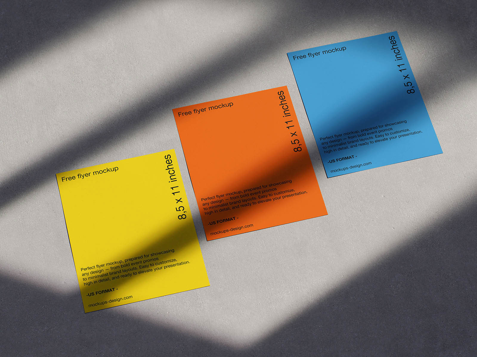 Free Shadowed US Flyer Mockup PSD Template