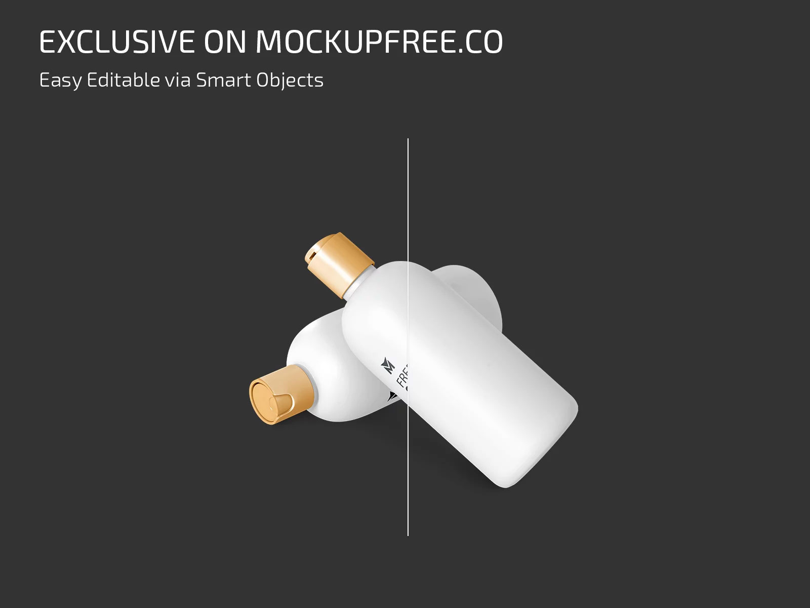 Free Shampoo Bottle Mockup PSD Template