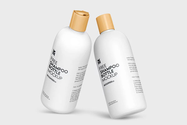 Free Shampoo Bottle Mockup PSD Template