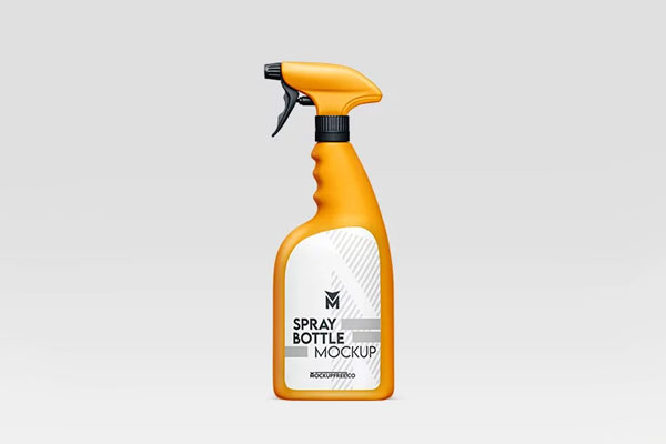 Free Spray Bottle Mockup PSD Template