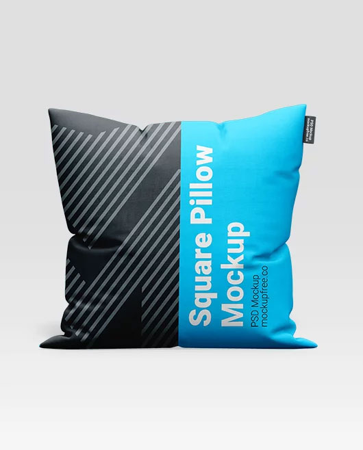Free Square Pillow Mockup PSD Template