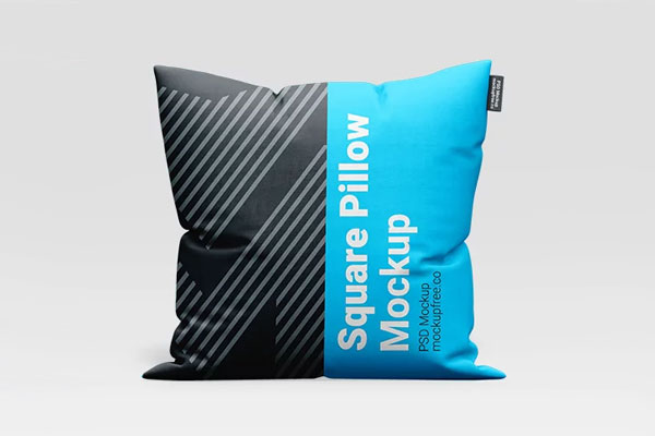 Free Square Pillow Mockup PSD Template