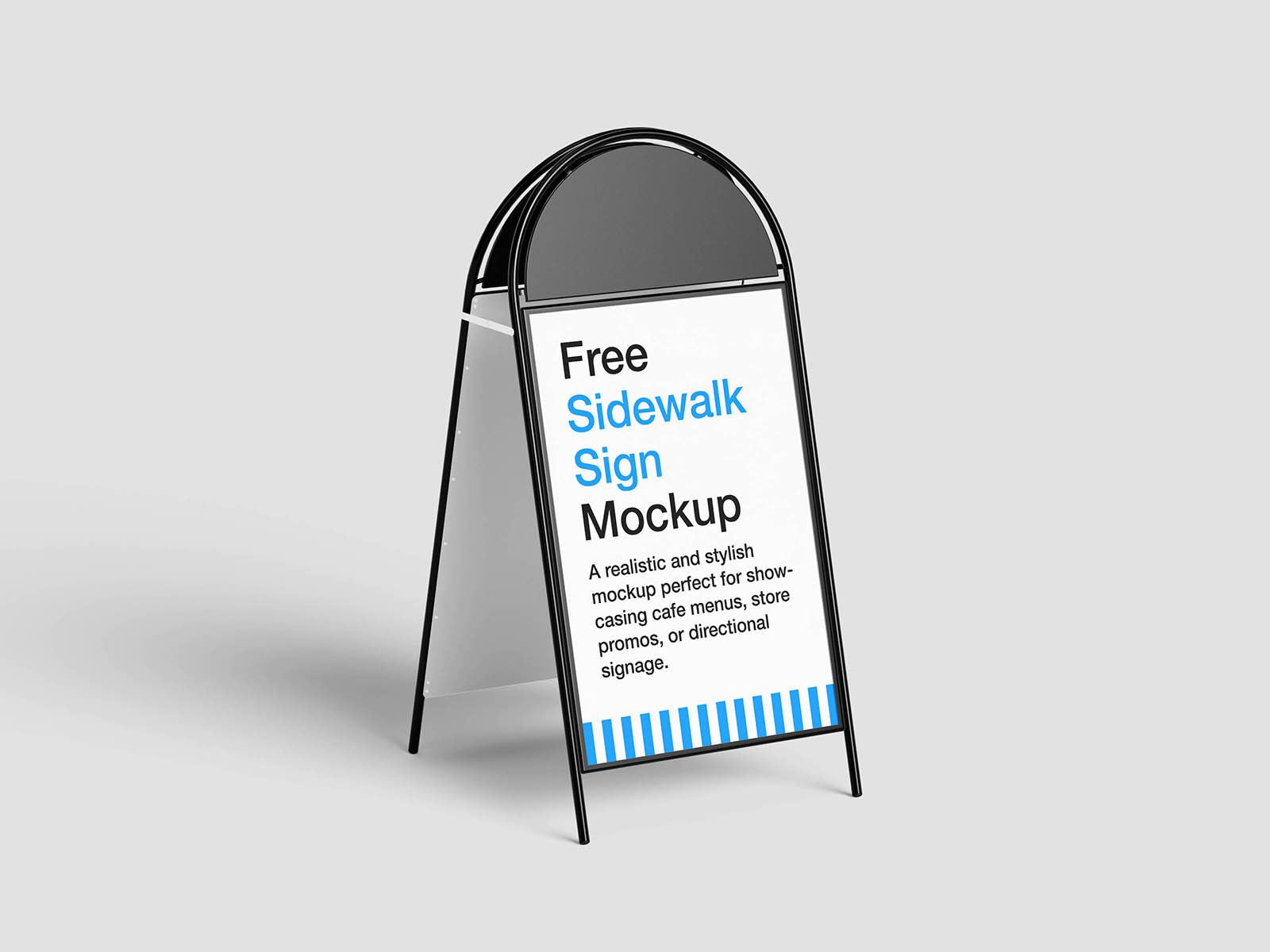 Free Stylish Sidewalk Sign Mockup PSD Template