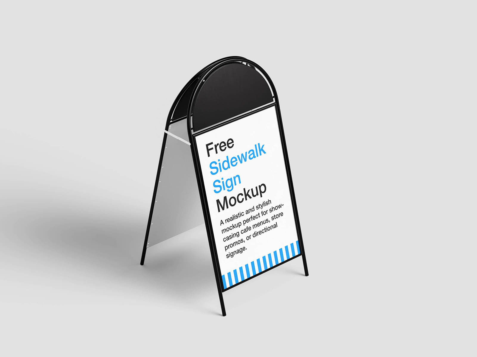 Free Stylish Sidewalk Sign Mockup PSD Template