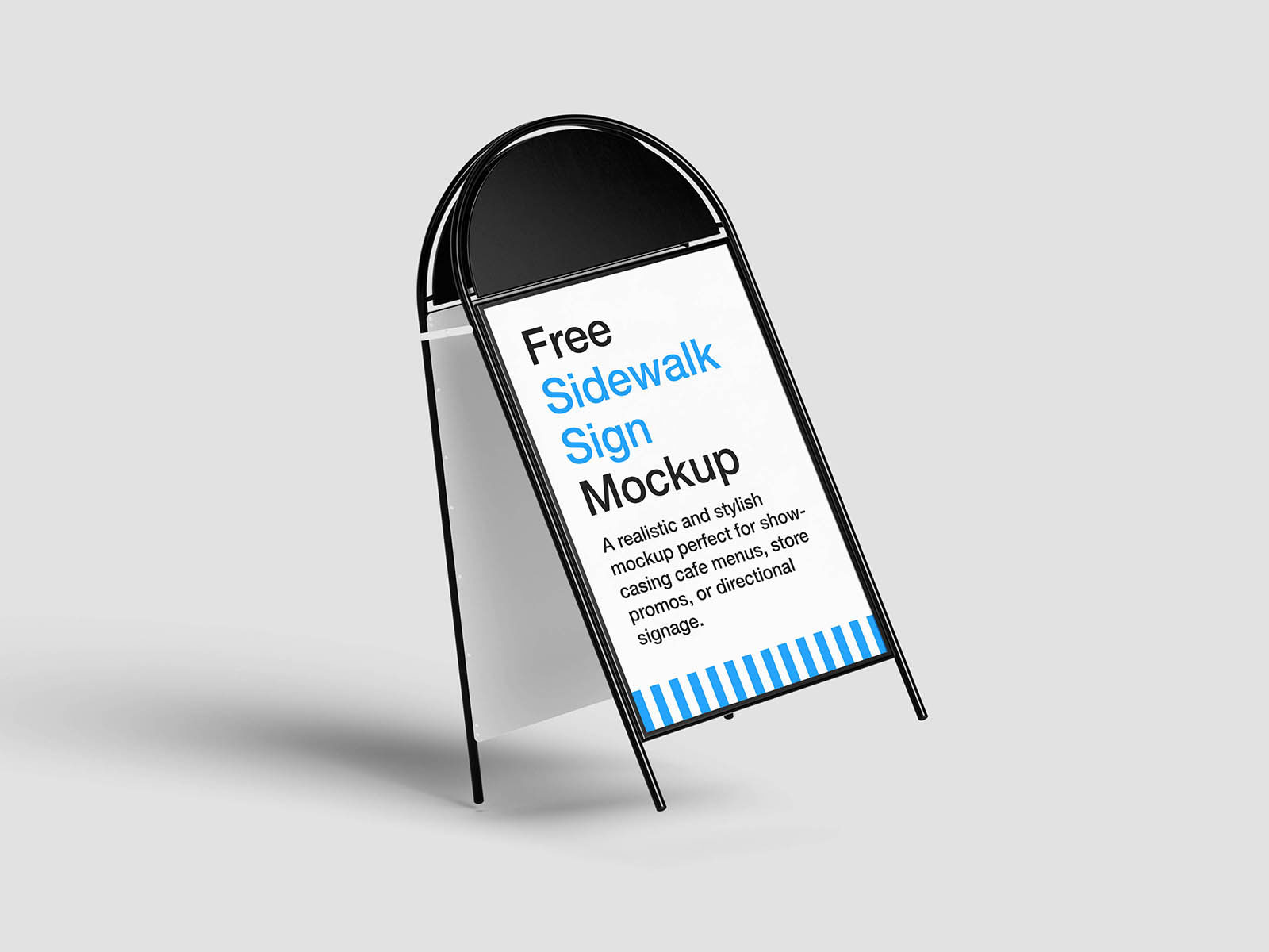 Free Stylish Sidewalk Sign Mockup PSD Template