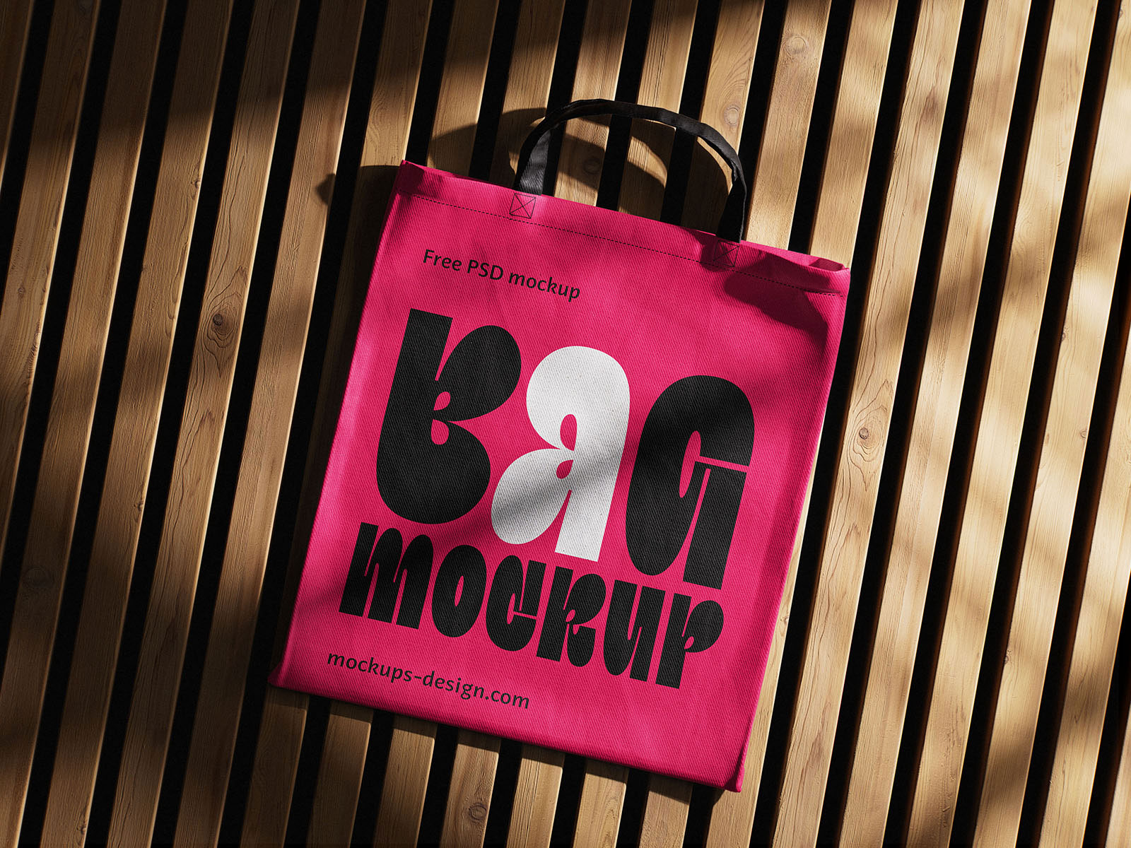 Free Vibrant Canvas Shopping Bag Mockup PSD Template
