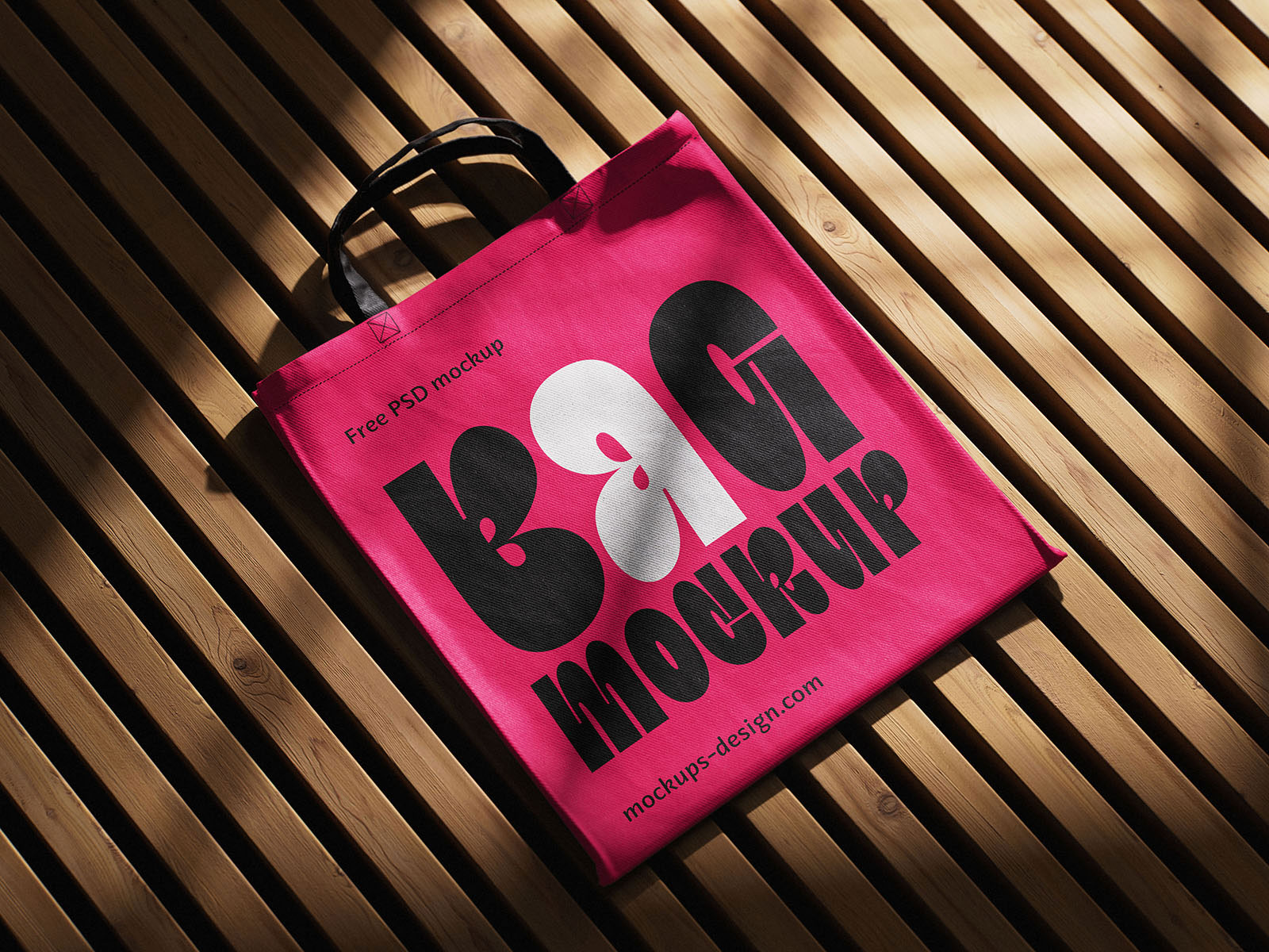 Free Vibrant Canvas Shopping Bag Mockup PSD Template