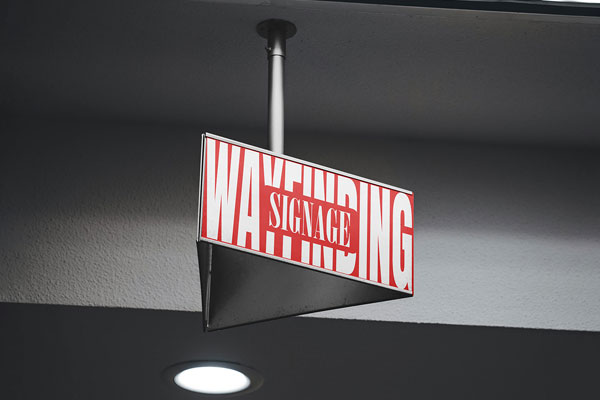 Free Wayfinding Signage Mockup PSD Template