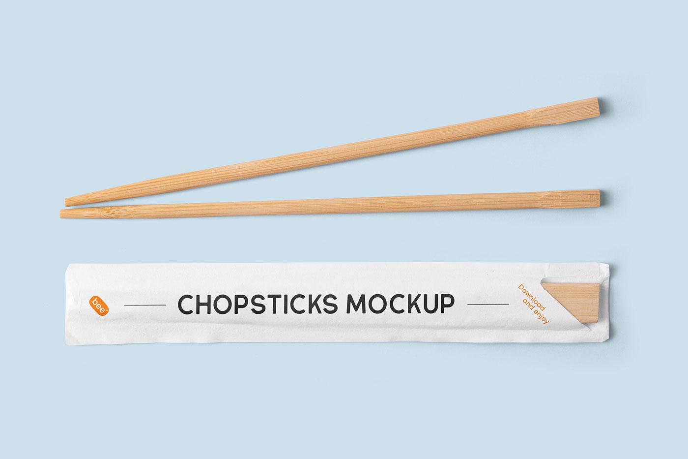 Free Wooden Chopstick Mockup PSD Template