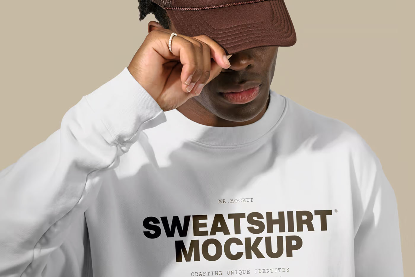 Free Zoom Sweatshirt Mockup PSD Template