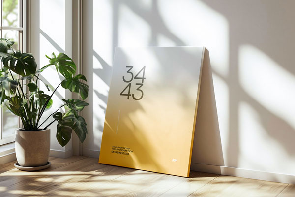 Free 34x43 Canvas Mockup PSD Template