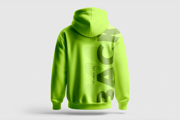 Free Back Hoodie Mockup PSD Template