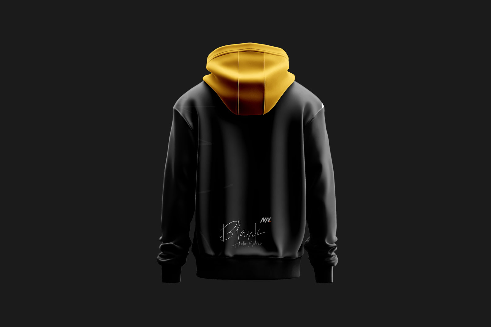 Free Black Hoodie Mockup Back Side PSD Templatea