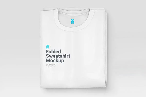 Free Folded Sweatshirt Mockup PSD Template